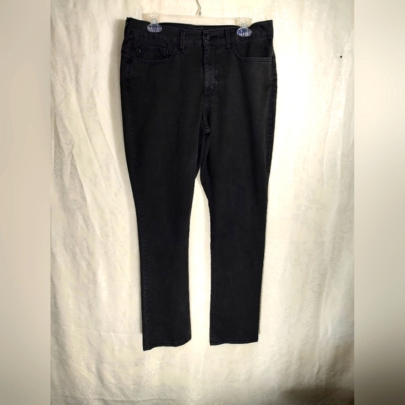 Lee Easy Fit black stretch jeans women's XL  #694 - Picture 1 of 4